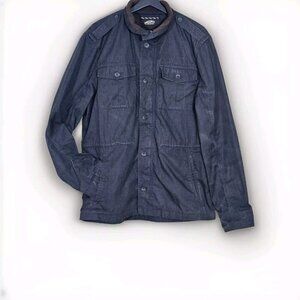 Vans Jacket Mens L Gray Full Zip Multi Pocket Barn Utility Chore Coat Outdoors